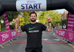 Connor Oliver at the start line of the Ealing Half Marathon