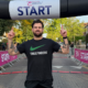 Connor Oliver at the start line of the Ealing Half Marathon